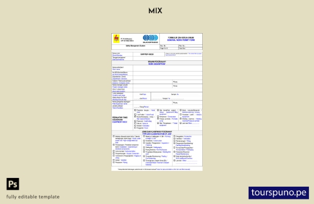 listo para imprimir plantilla de permiso de trabajo general